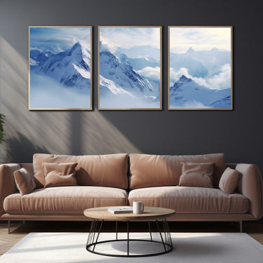 Snow Covered Mountains Painting